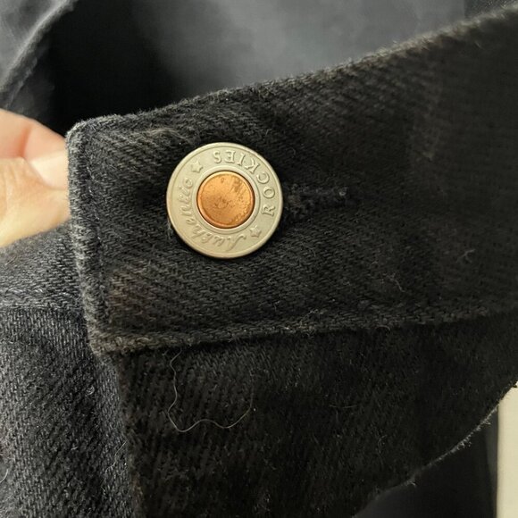 Vintage Rockies USA High Rise Black Denim Western Jeans Size 9/10 Bareback - Picture 7 of 9